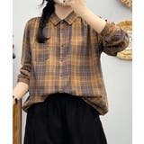 ストライプチェックコットンオーバーシャツ | aimoha | 詳細画像39