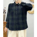 ストライプチェックコットンオーバーシャツ | aimoha | 詳細画像42