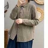 ストライプチェックコットンオーバーシャツ | aimoha | 詳細画像7