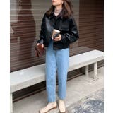 ステンカラーPUレザージャケット | aimoha | 詳細画像11