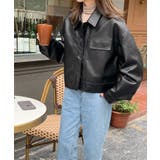 ブラック | ステンカラーPUレザージャケット | aimoha