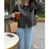 ステンカラーPUレザージャケット | aimoha | 詳細画像16