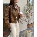 ステンカラーPUレザージャケット | aimoha | 詳細画像29