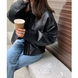 ステンカラーPUレザージャケット | aimoha | 詳細画像4