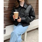 ステンカラーPUレザージャケット | aimoha | 詳細画像5