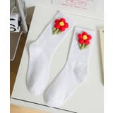【mosox】韓国風立体花モチーフ付きソックス | aimoha | 詳細画像3