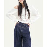 ベーシックハイウエストワイドデニムパンツ レディース | aimoha | 詳細画像15