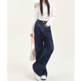 ベーシックハイウエストワイドデニムパンツ レディース | aimoha | 詳細画像21