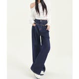ベーシックハイウエストワイドデニムパンツ レディース | aimoha | 詳細画像23