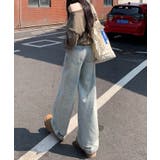 ウォッシュ・ワイドデニムパンツ | aimoha | 詳細画像15