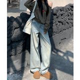 ウォッシュ・ワイドデニムパンツ | aimoha | 詳細画像5