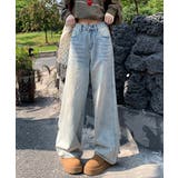 ウォッシュ・ワイドデニムパンツ | aimoha | 詳細画像7
