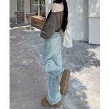 ウォッシュ・ワイドデニムパンツ | aimoha | 詳細画像8