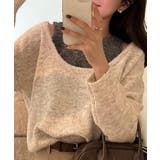 レイヤードデザインニットトップス【AW】 | aimoha  | 詳細画像6 