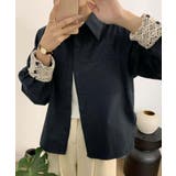 レースディテールコットンシャツ | aimoha  | 詳細画像7 