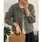 グレー | ドットパターンコットンジャケット | aimoha