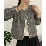 ドットパターンコットンジャケット | aimoha | 詳細画像17