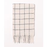 チェック柄フリンジマフラー【AW】 | aimoha  | 詳細画像2 