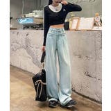 ハイウエストワイドデニムパンツ | aimoha | 詳細画像26