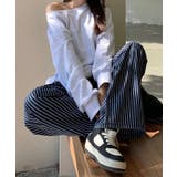 ストライプワイドデニムパンツ | aimoha | 詳細画像11