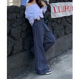 ストライプワイドデニムパンツ | aimoha | 詳細画像12