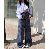 ストライプワイドデニムパンツ | aimoha | 詳細画像13