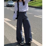 ストライプワイドデニムパンツ | aimoha | 詳細画像15