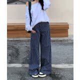 ストライプワイドデニムパンツ | aimoha | 詳細画像20
