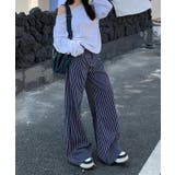 ストライプワイドデニムパンツ | aimoha | 詳細画像5