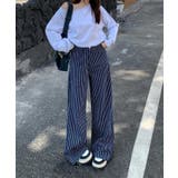 ストライプワイドデニムパンツ | aimoha | 詳細画像6