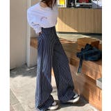 ストライプワイドデニムパンツ | aimoha | 詳細画像8