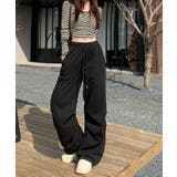 ブラック | リラックスフィットワイドパンツ | aimoha 
