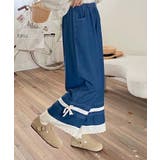 レース付きデニムワイドパンツ | aimoha | 詳細画像13