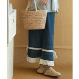 レース付きデニムワイドパンツ | aimoha | 詳細画像14