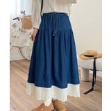 レース付きデニムドローストリングスカート | aimoha  | 詳細画像22 