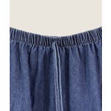 レース付きデニムドローストリングスカート | aimoha  | 詳細画像4 