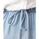 レース付きデニムドローストリングスカート | aimoha  | 詳細画像6 