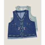 花柄刺繍デニムベスト | aimoha | 詳細画像13