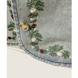 花柄刺繍デニムベスト | aimoha | 詳細画像4