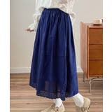 レース付き麻混ロングスカート | aimoha  | 詳細画像9 