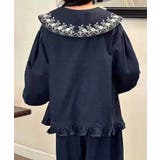 刺繍襟付きデニム風ブラウス | aimoha  | 詳細画像12 