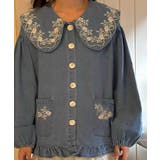 刺繍襟付きデニム風ブラウス | aimoha  | 詳細画像16 