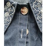 刺繍襟付きデニム風ブラウス | aimoha  | 詳細画像5 