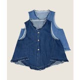 フリルデニムベスト | aimoha | 詳細画像13