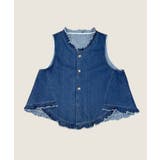 フリルデニムベスト | aimoha | 詳細画像3
