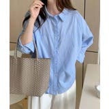 ストライプ切替コットンシャツ | aimoha  | 詳細画像5 