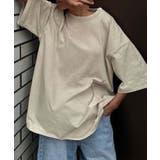 ベージュ | ヴィンテージライクルーズTシャツ | aimoha