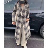 ウールチェック柄ロングコート【AW】 | aimoha  | 詳細画像5 