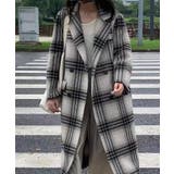 ウールチェック柄ロングコート【AW】 | aimoha  | 詳細画像7 