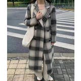 ウールチェック柄ロングコート【AW】 | aimoha  | 詳細画像8 